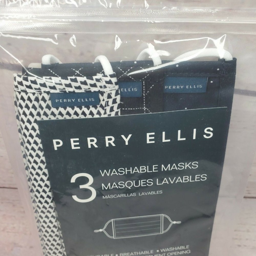 3 Perry Ellis Designer Reusable Mask - Picture 2 of 10